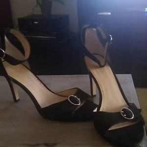 Audrey Brooke Suede Heel Sandal